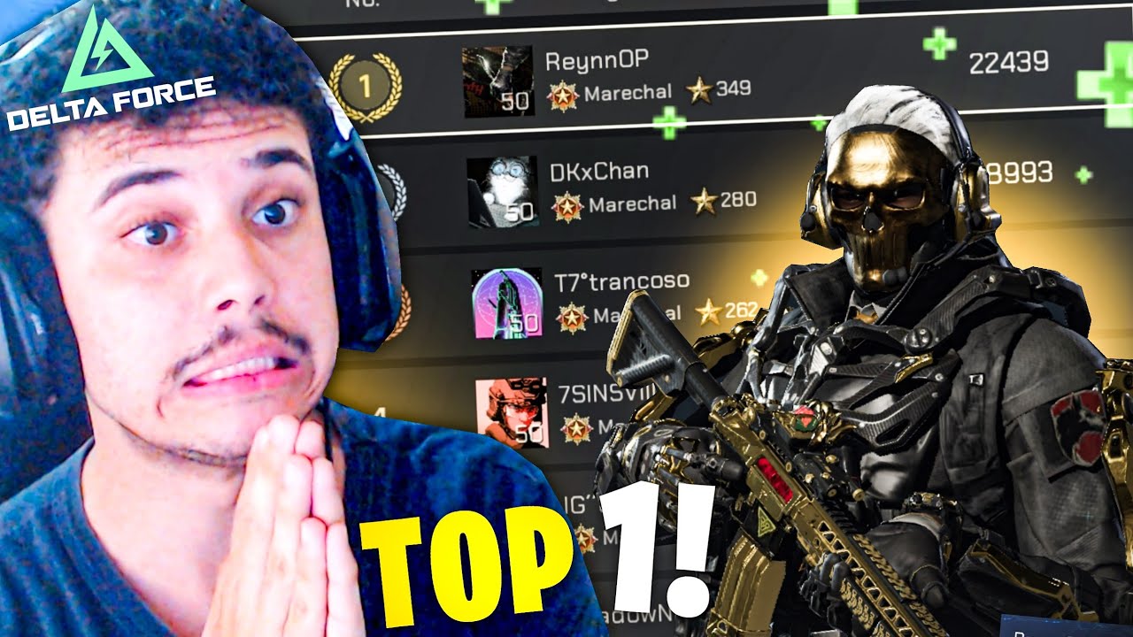 REAGINDO AO TOP 1 GLOBAL do DELTA FORCE MOBILE *BIZARRO* 😳 MELHOR JOGADOR do MUNDO!?