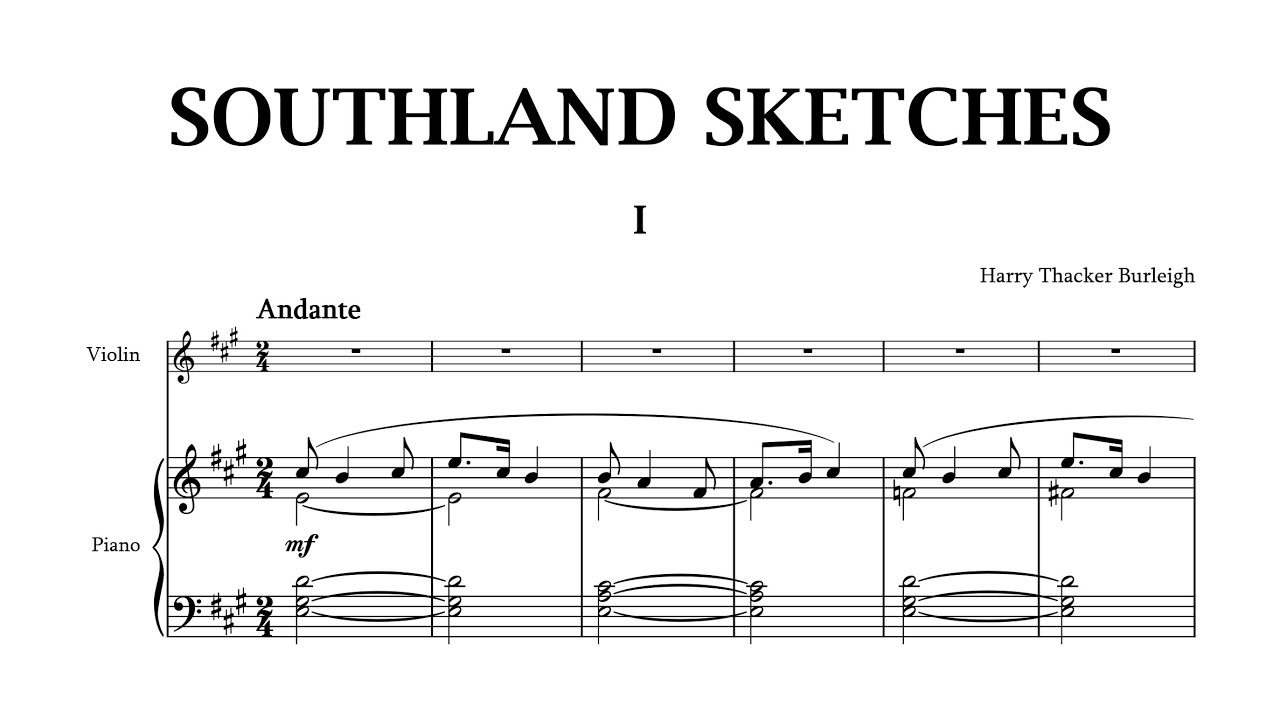 Harry Thacker Burleigh - Southland Sketches
