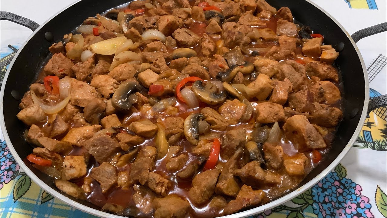 Carne de Porco com Cogumelos