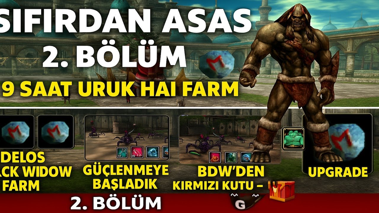 AngaraLıAsas Knight Online Zero #2 | Puslu Sıfırdan Başlangıç 🔥-9 Saat Uruk Hai Farm-Delos Farm