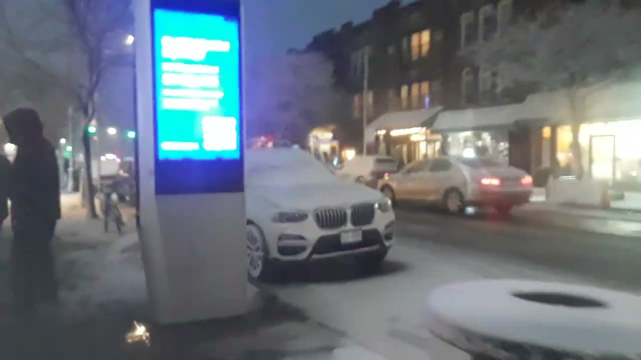 Walking 30 Ave During Blizzard @6 pm  #storm #snowing #snow #snowfall #weather