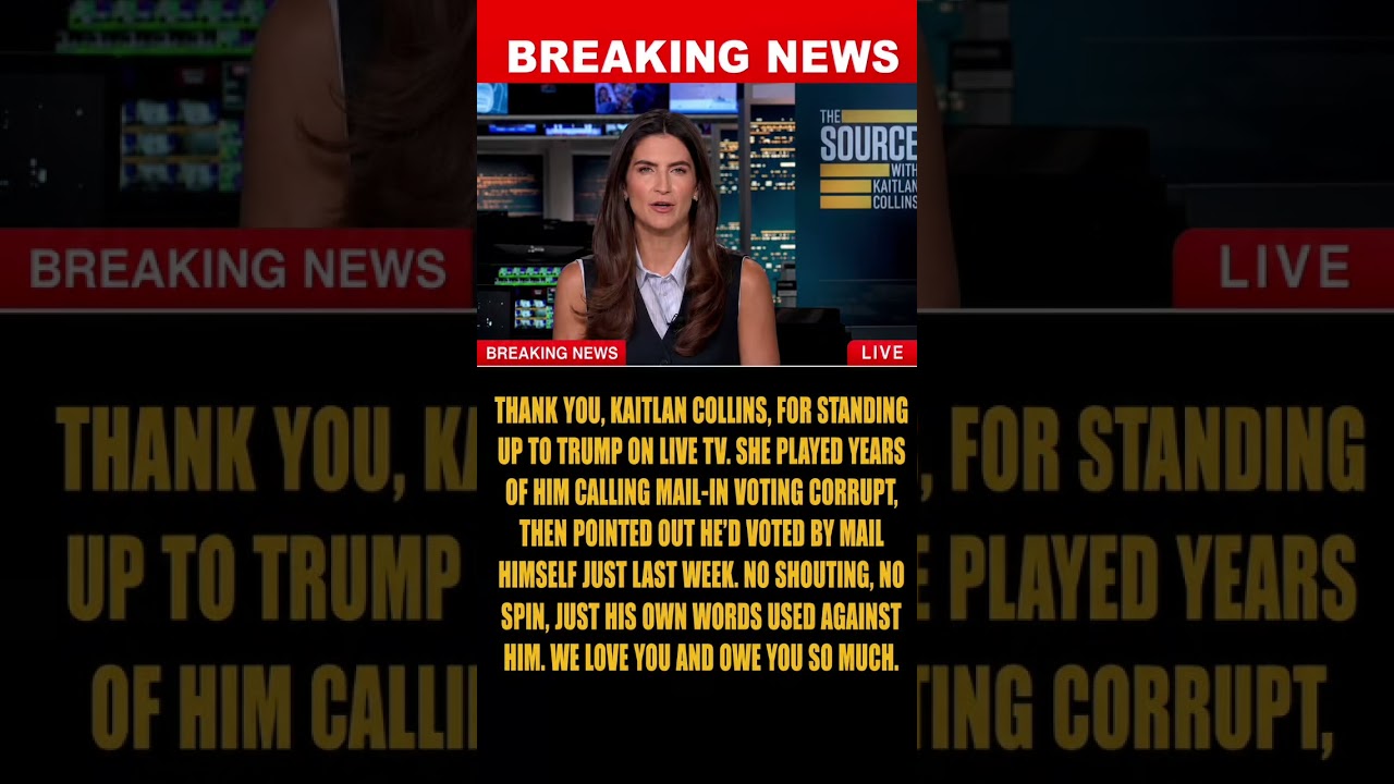 🚨 BREAKING: Kaitlan Collins Plays Trump's Own Words Back to Him and Exposes His Mail-In Voting