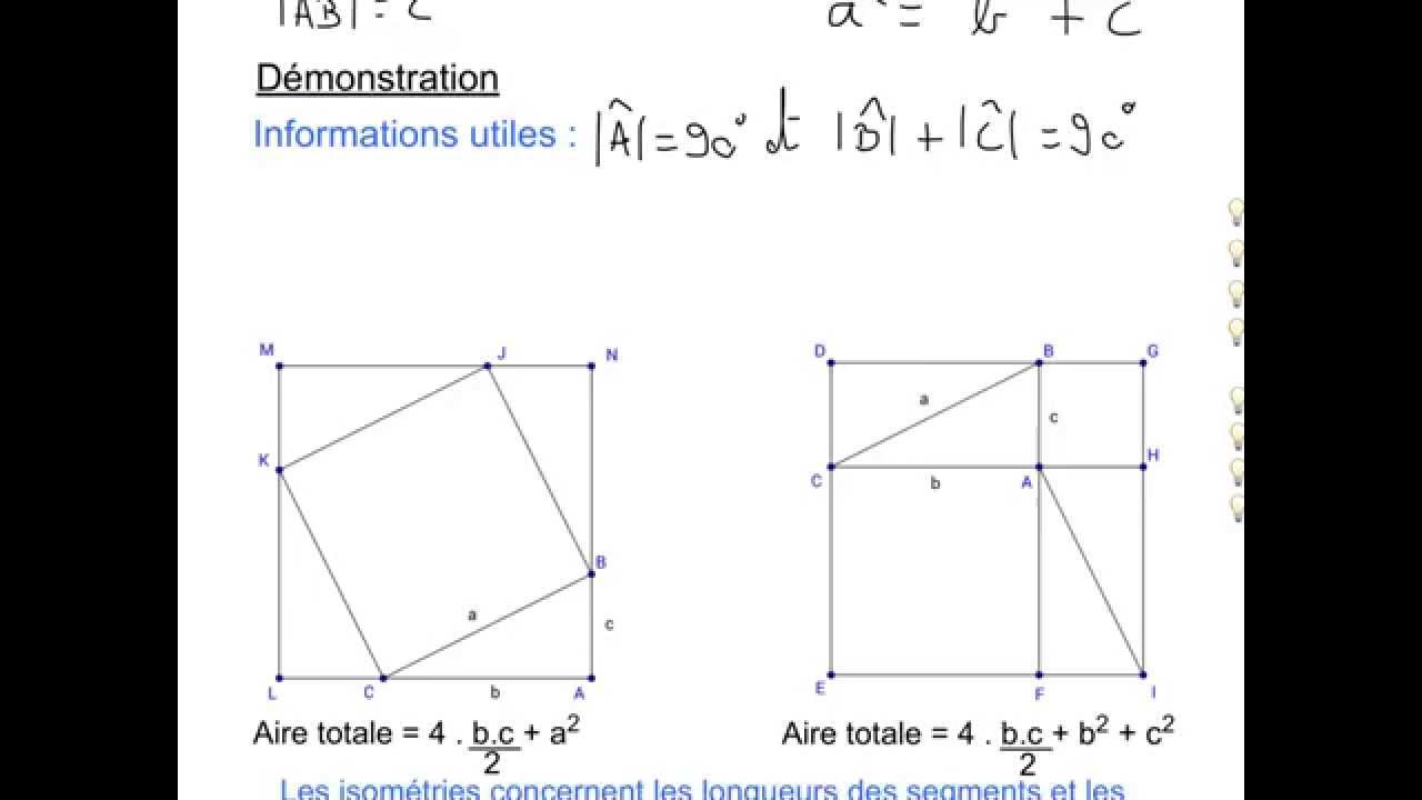 4.1.1 Démonstration du théorème de Pythagore