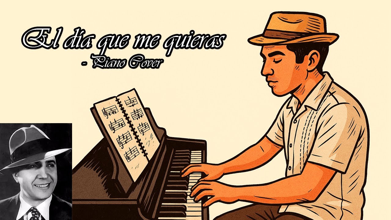 💃🏻EL DÍA QUE ME QUIERAS | Música de Carlos Gardel | Cover de piano Por Mike Bland🎹