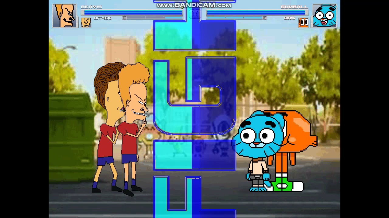 mugen-Beavis and Butthead vs. Gumball and Darwin