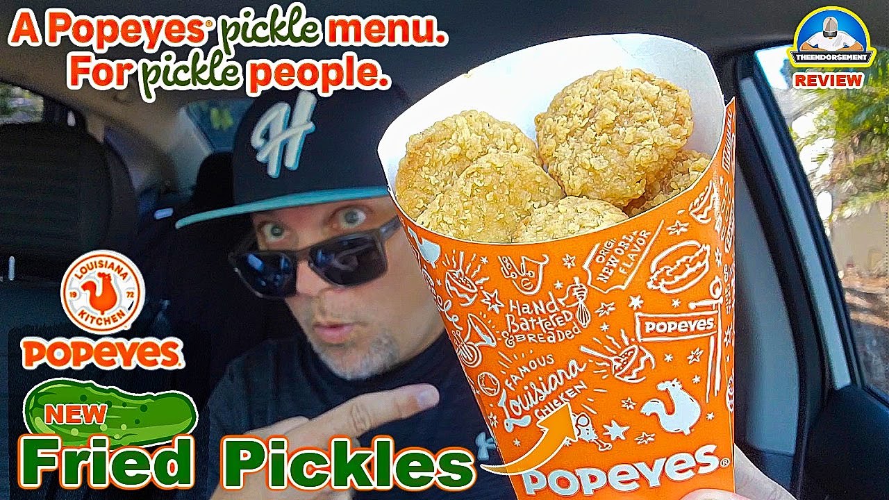 Popeyes&reg; Fried Pickles Review! ⚜️🥒 | NEW Pickle Menu For Pickle People! | theendorsement