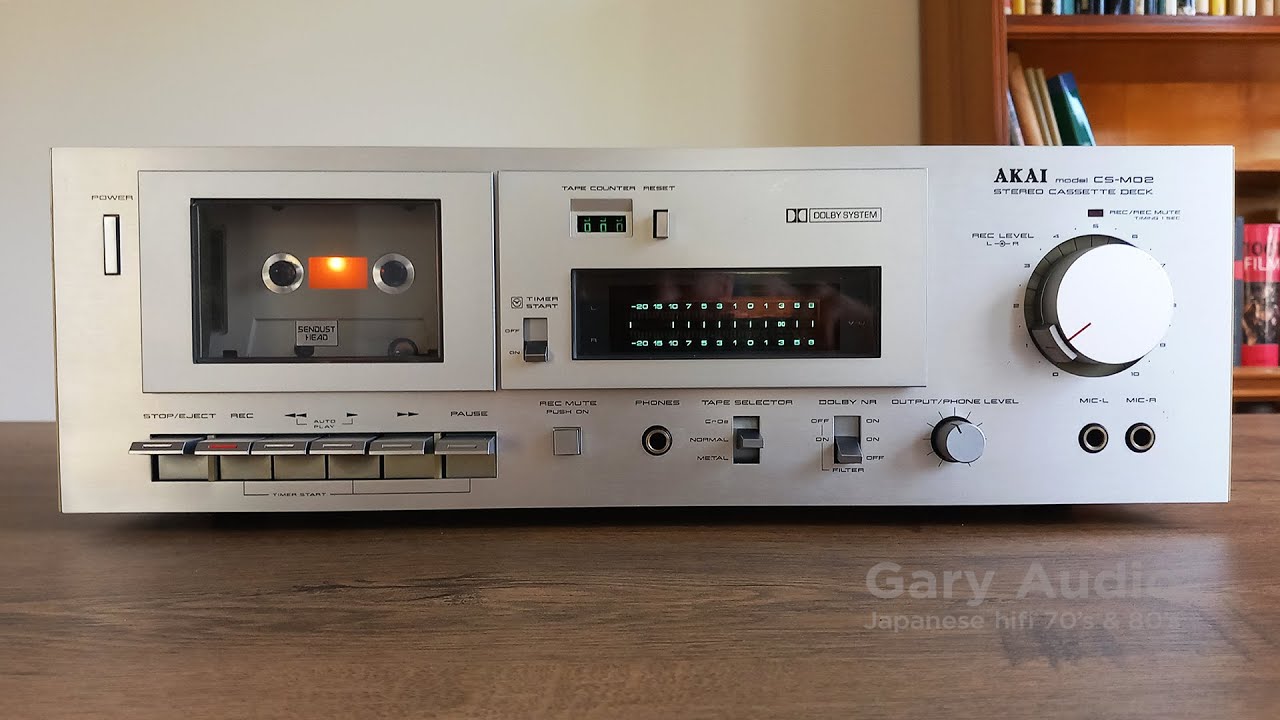 Akai CS-M02 Stereo Cassette Deck with Dolby-System Made in Japan Vintage 1979