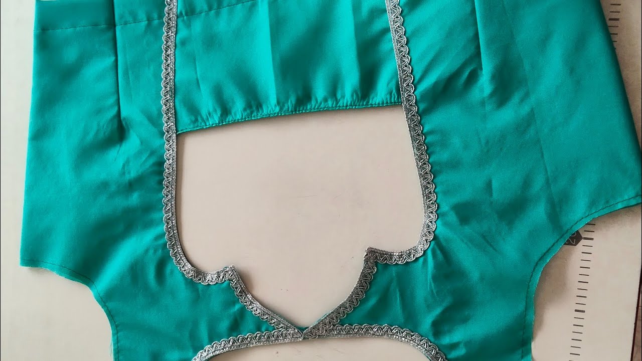 Simple and easy back neck Lace design blouse cutting and stitching #enilafashions 