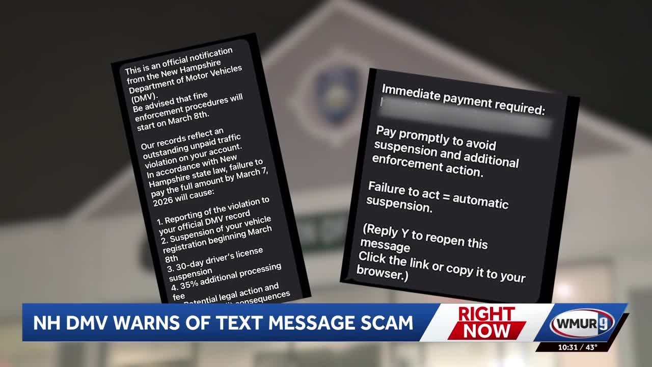 Hampton police and New Hampshire DMV warn of reports of scam texts