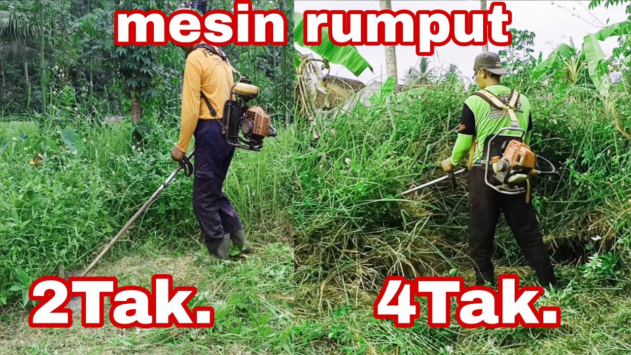 Газонокосилки с 2-тактными и 4-тактными двигателями