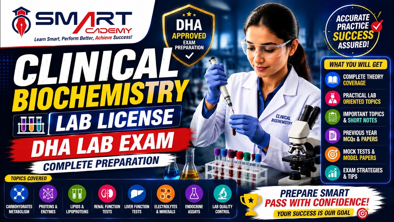 Clinical Biochemistry | DHA Lab Preparation | DHA Prometric Medical Laboratory Exam Preparation