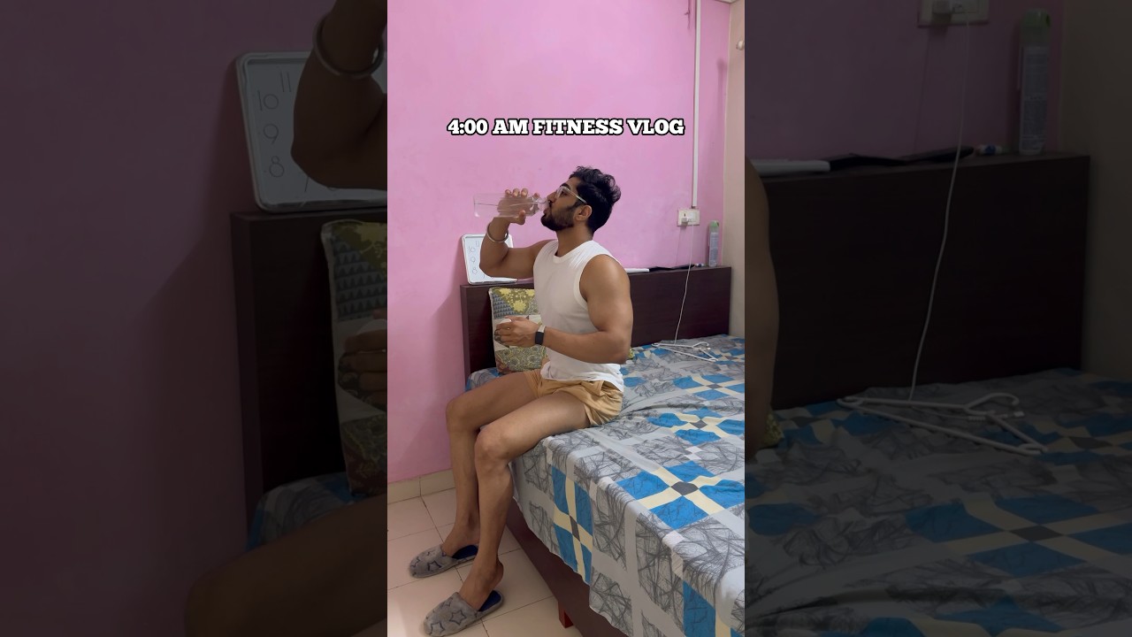 4AM FITNESS VLOG✅ #vlog #food #office #workout #harharmahadev #vegetarian #shorts #bodybuilding
