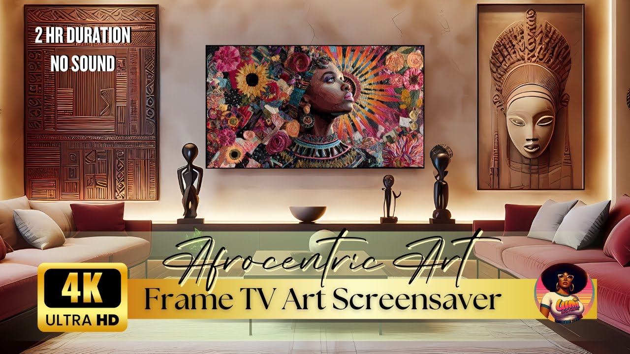Quilted BLACK Queen Afrocentric WALL ART | 4k Frame TV Art | 2HR | #tvart #frametvart #framedart #4k