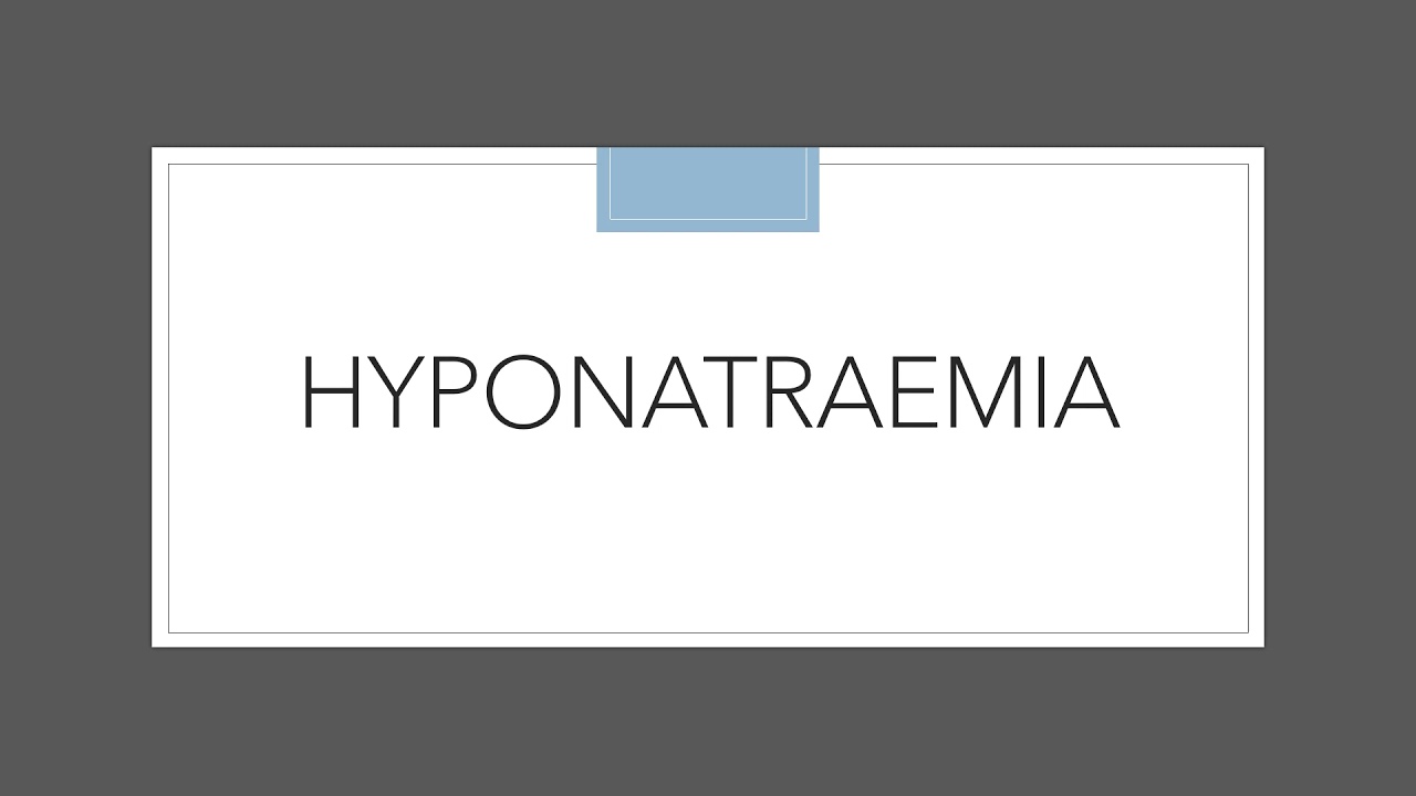 Electrolyte abnormalities- Dr Martin Wensing