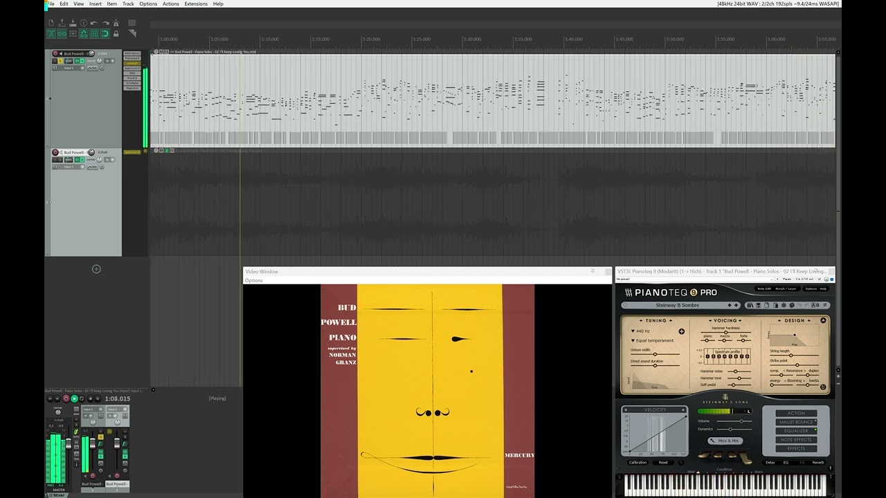 MIDI transcription of 