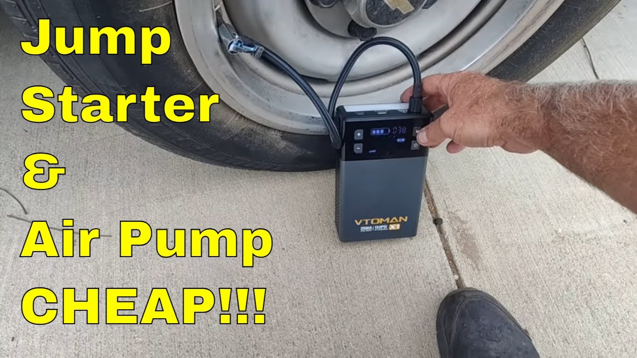 VTOMAN X1 Jump Starter with Air Compressor, Car Battery Jumper Starter Review and demo