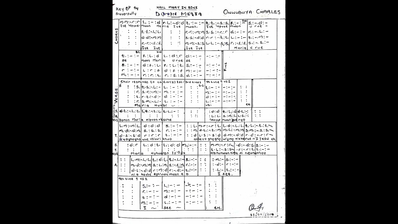 Domon Maria by Charles Onwubuya (Soprano cantor)