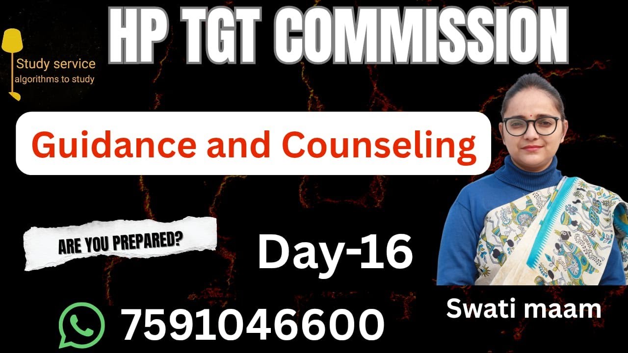 TGT Commission Arts – B.Ed Guidance and Counselling |Most Important Questions) – Live Class