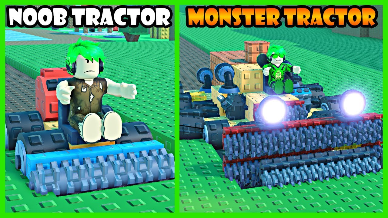 Aku Membuat Sebuah Traktor Monster Pelahap Rumput Tercepat - Roblox Build A Tractor