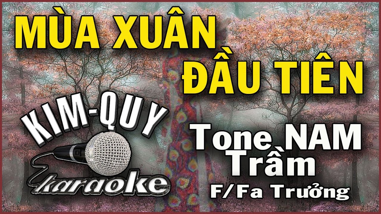 MÙA XUÂN ĐẦU TIÊN KARAOKE - Tone NAM Trầm ( F/Fa Trưởng )