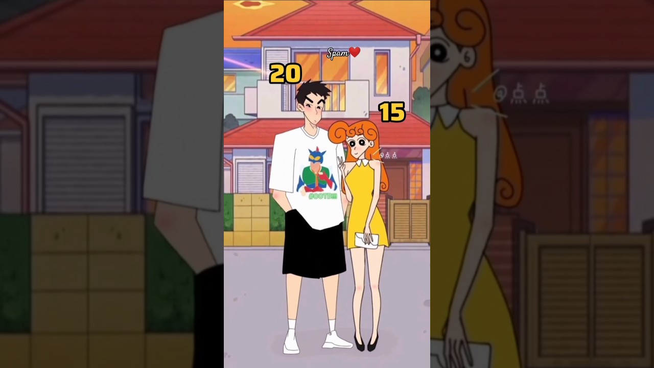Shinchan And Himawari age Transformation 😎😍 #shinchan #shorts #song