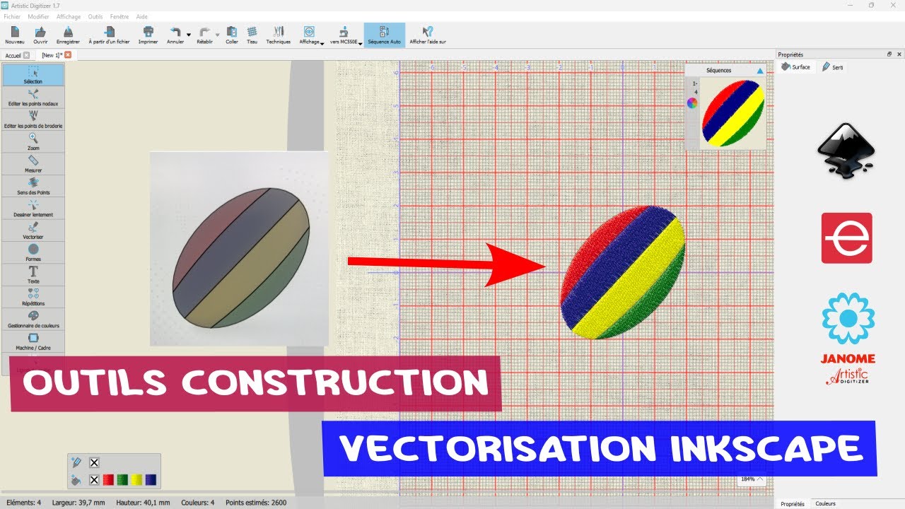 J'Adore cette Technique de Vectorisation avec Inkscape! L'Outils de Contruction