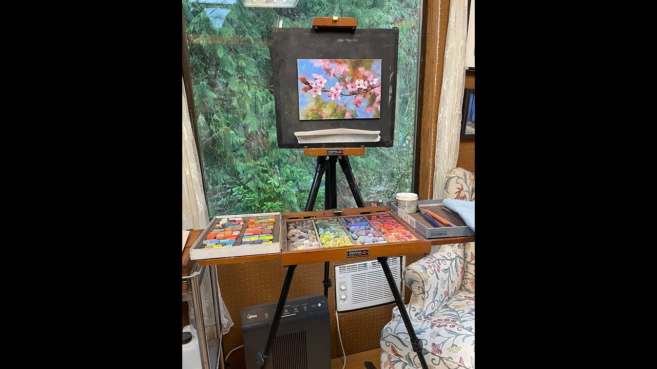 Plein Air Set Up and supplies for pastel painting