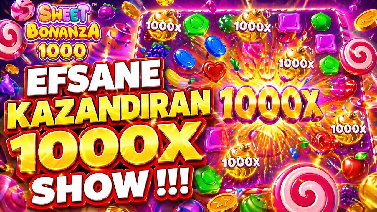 🔥🍭🔥 EFSANE KAZANDIRAN 1000X SHOW !!! 🍭 SWEET BONANZA 1000 🍭  SLOT OYUNLARI #slotlevo #slots