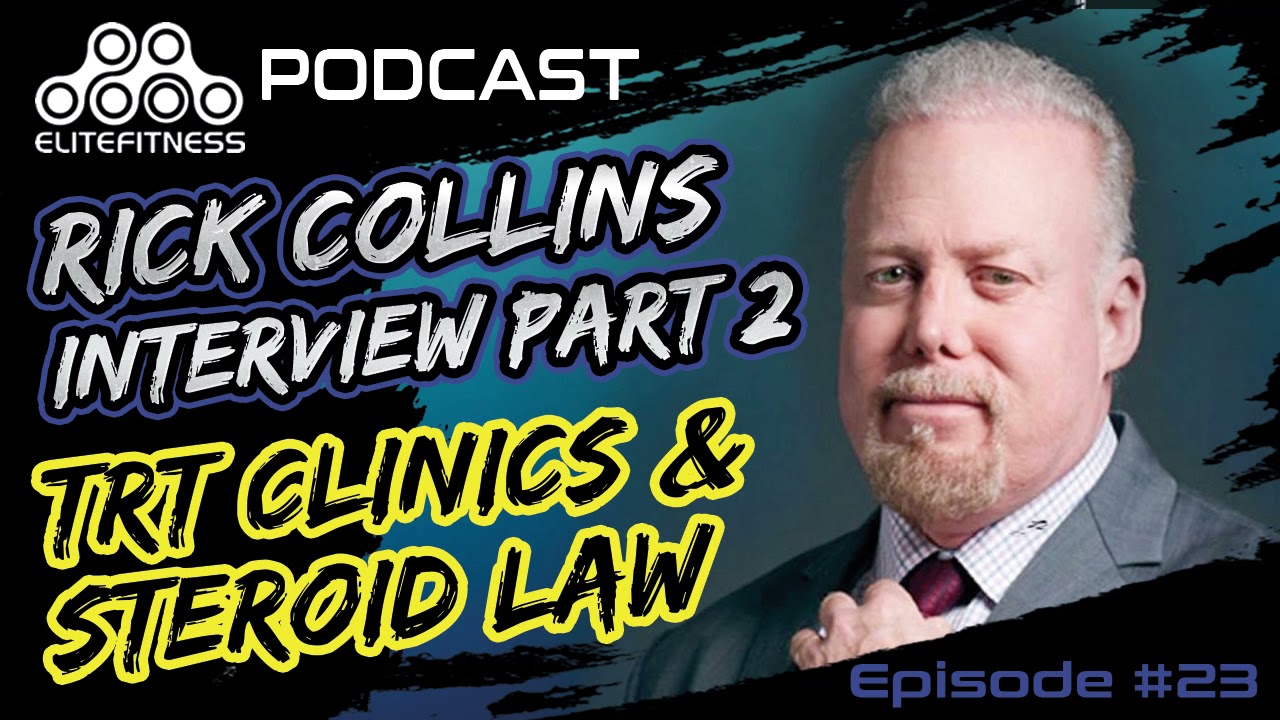 Elite Fitness Podcast episode #23 Rick Collins interview part 2 TRT clinics and steroid law