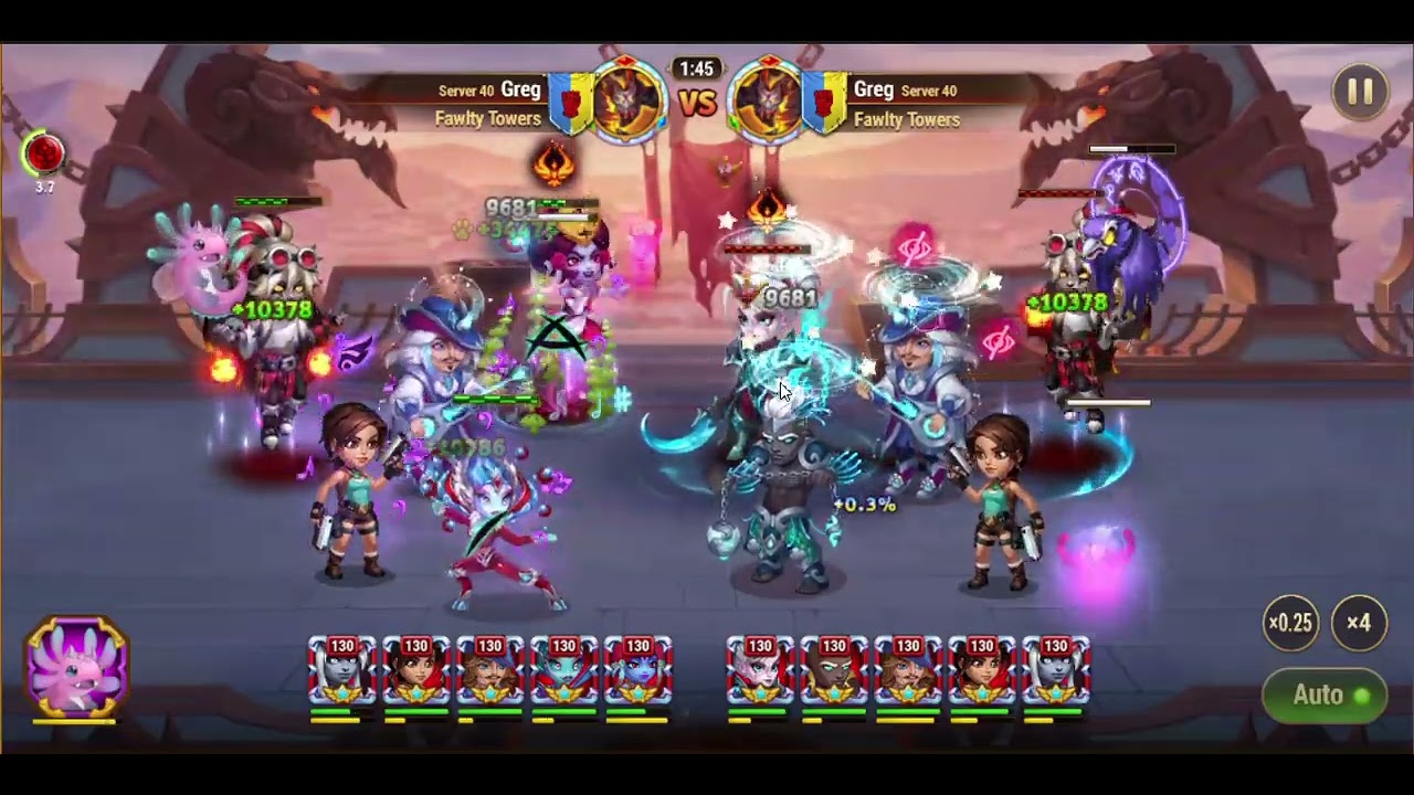 Hero Wars vs Lyria, Tristan, Sebastian, Lara Croft, Aidan, Khorus