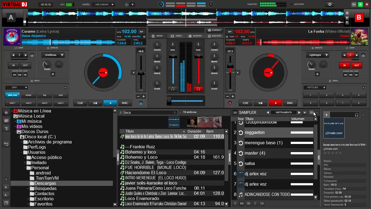 Mezcla de Reggaeton mix Virtual Dj 8 dj ARLEX