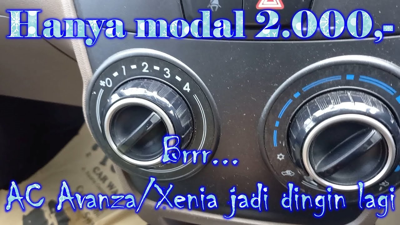 Cara mudah mengatasi AC mobil Avanza/Xenia kurang dingin dan berbau