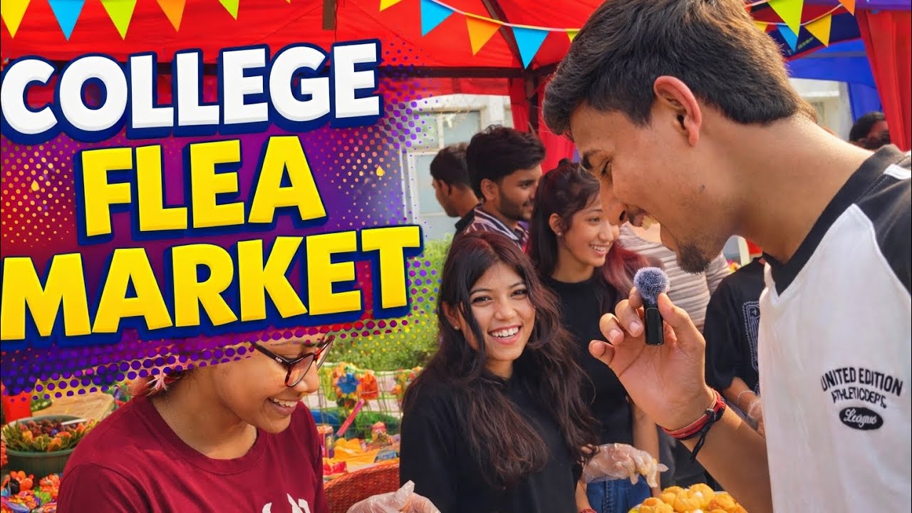 Students running shops 😍| College flea market full vlog. 