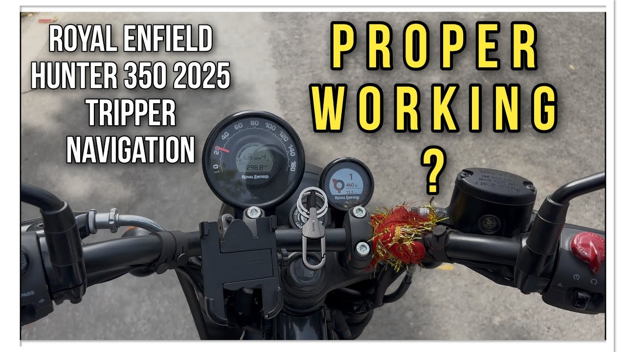 Royal Enfield Hunter 350 Tokyo black 2025 Tripper Navigation is proper working or not ?? #viralvideo