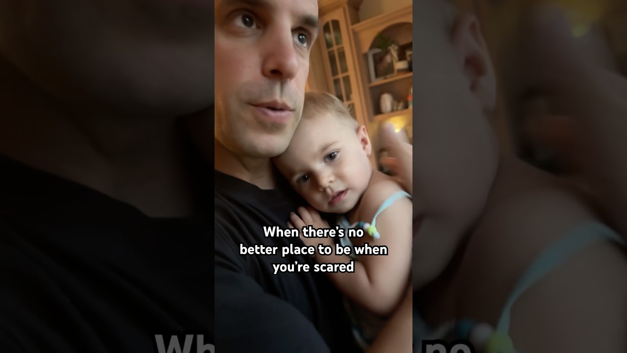 None of our other kids were ever scared of thunder #scared #sadbaby #fatherdaughterrelationship