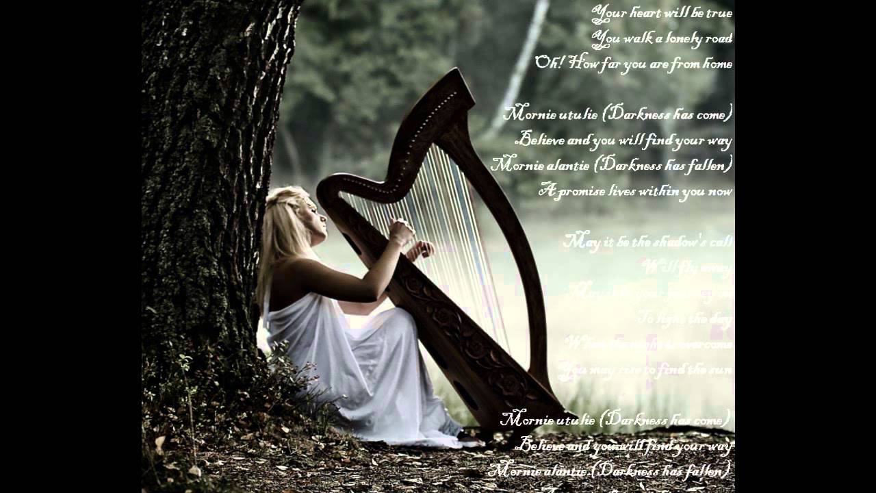 Jadwiga Tomczyńska - May it be (on harp with lyrics)