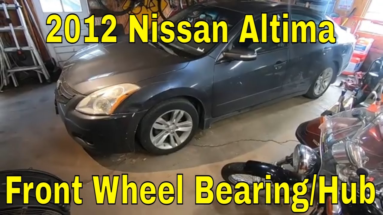 Замена переднего ступичного подшипника/ступицы колеса Nissan Altima 2012 года выпуска.
