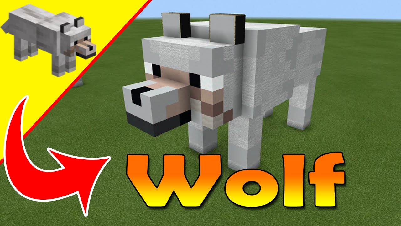 Волк из Minecraft — Статуя волка — Руководство по сборке моба из Minecraft — Сборка Minecraft