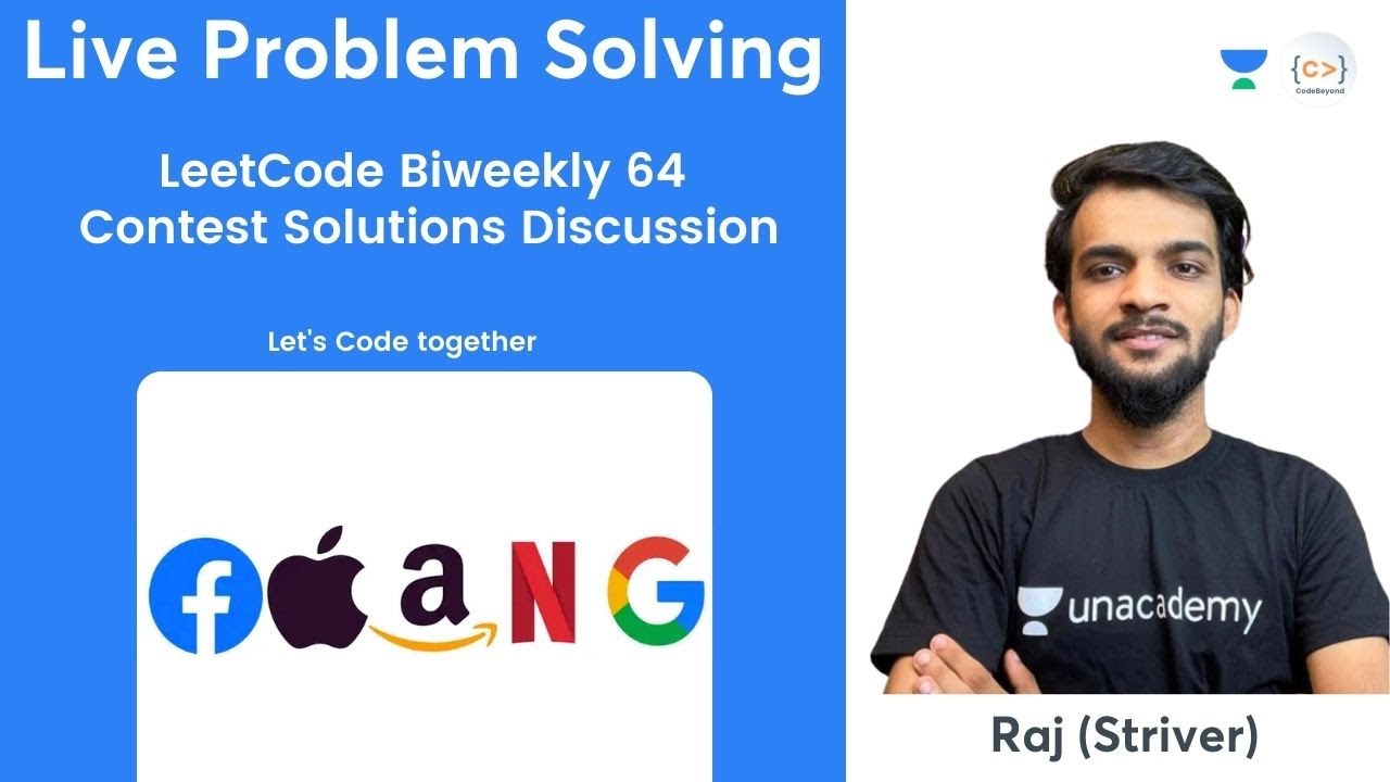 LeetCode Biweekly 64 | Contest Solutions Discussion | Live Solving | Striver