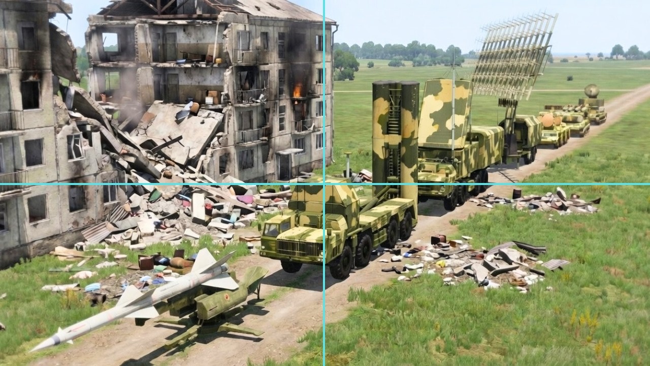 Russian Integrated Missile System Trapped by Coordinated Missile Ambush