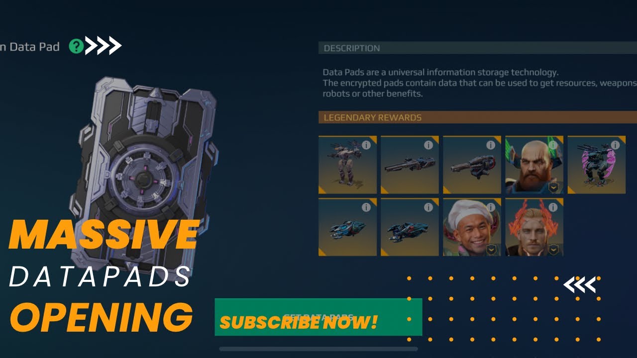 [WR] Massive Data Pads Opening | War Robots | Gameplay 