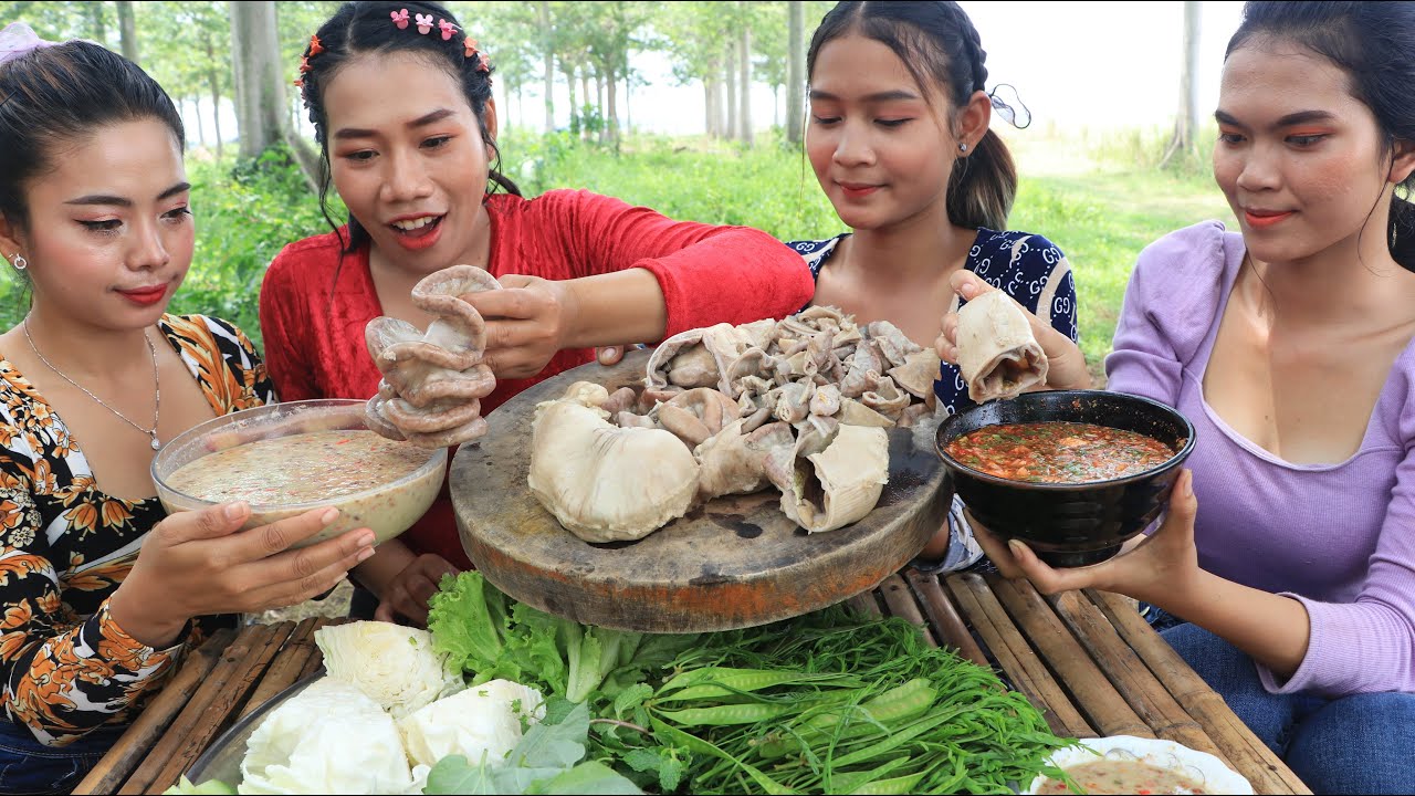 Stomach pork with recipe with Prahok sauce - Cooking and Eating