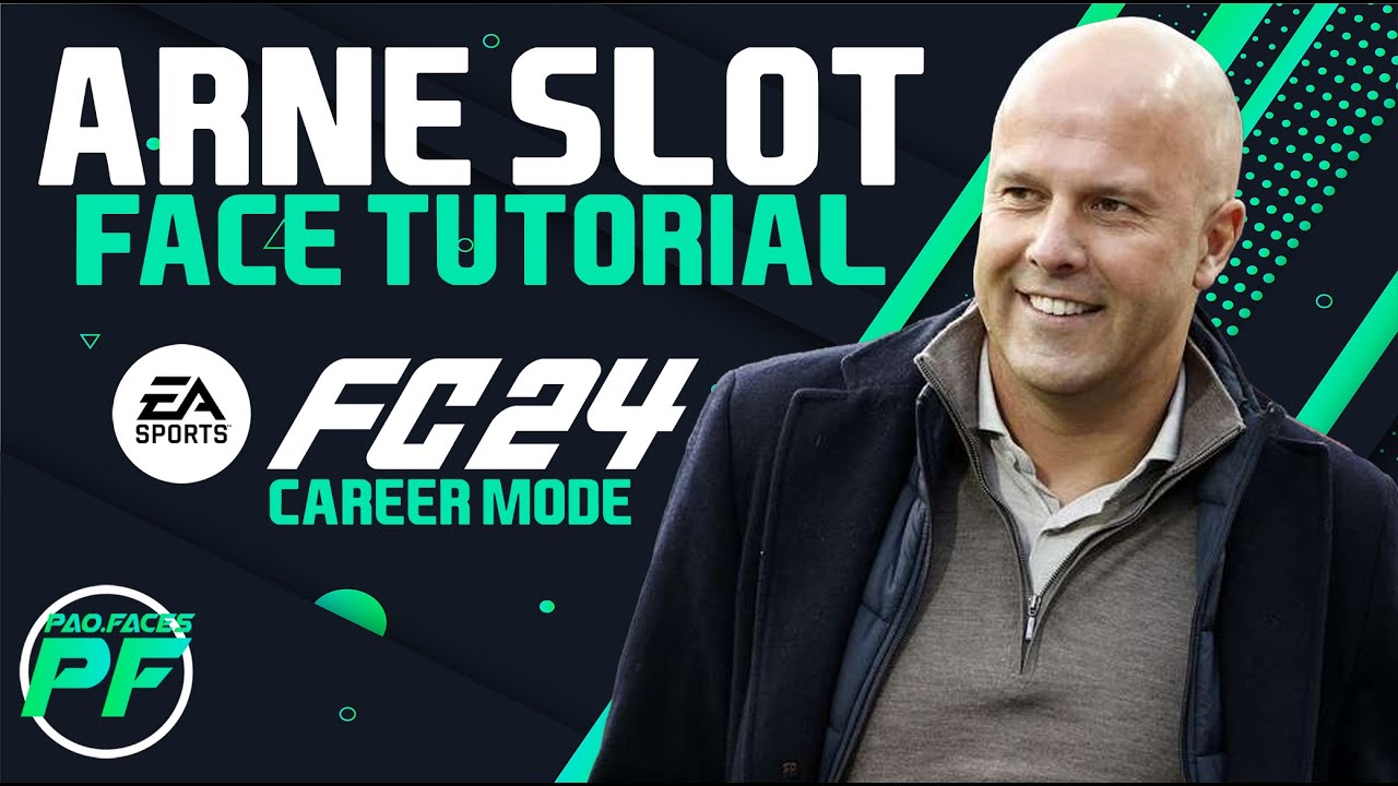EA FC 24 ARNE SLOT FACE Creation MANAGER- CAREER MODE - LOOKALIKE LIVERPOOL