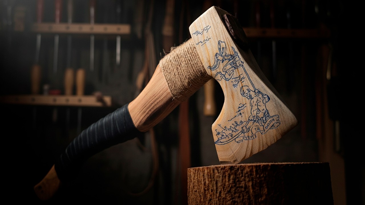 Legendary Wooden Axe | Made with Basic Tools