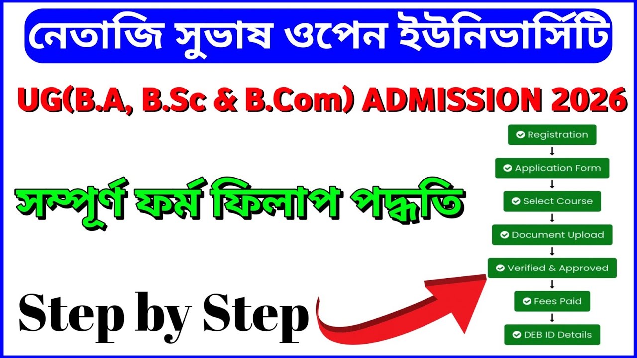 NSOU UG Admission 2026 Form Fill up | NSOU UG Admission Full Process 2026 | NSOU UG Admission 2026
