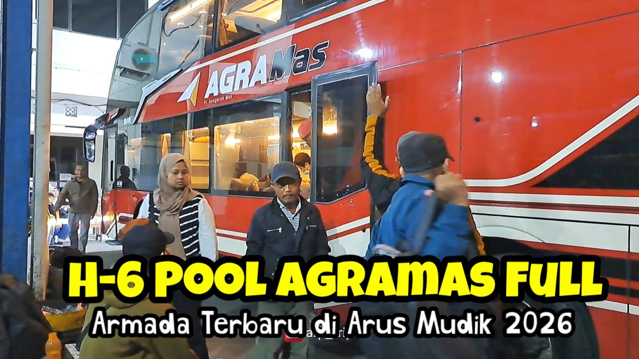 H-6 Kedatangan Pagi di Pool  Agramas  Wonogiri, Ada Bus Tronton Baru Trip Perdana Keren