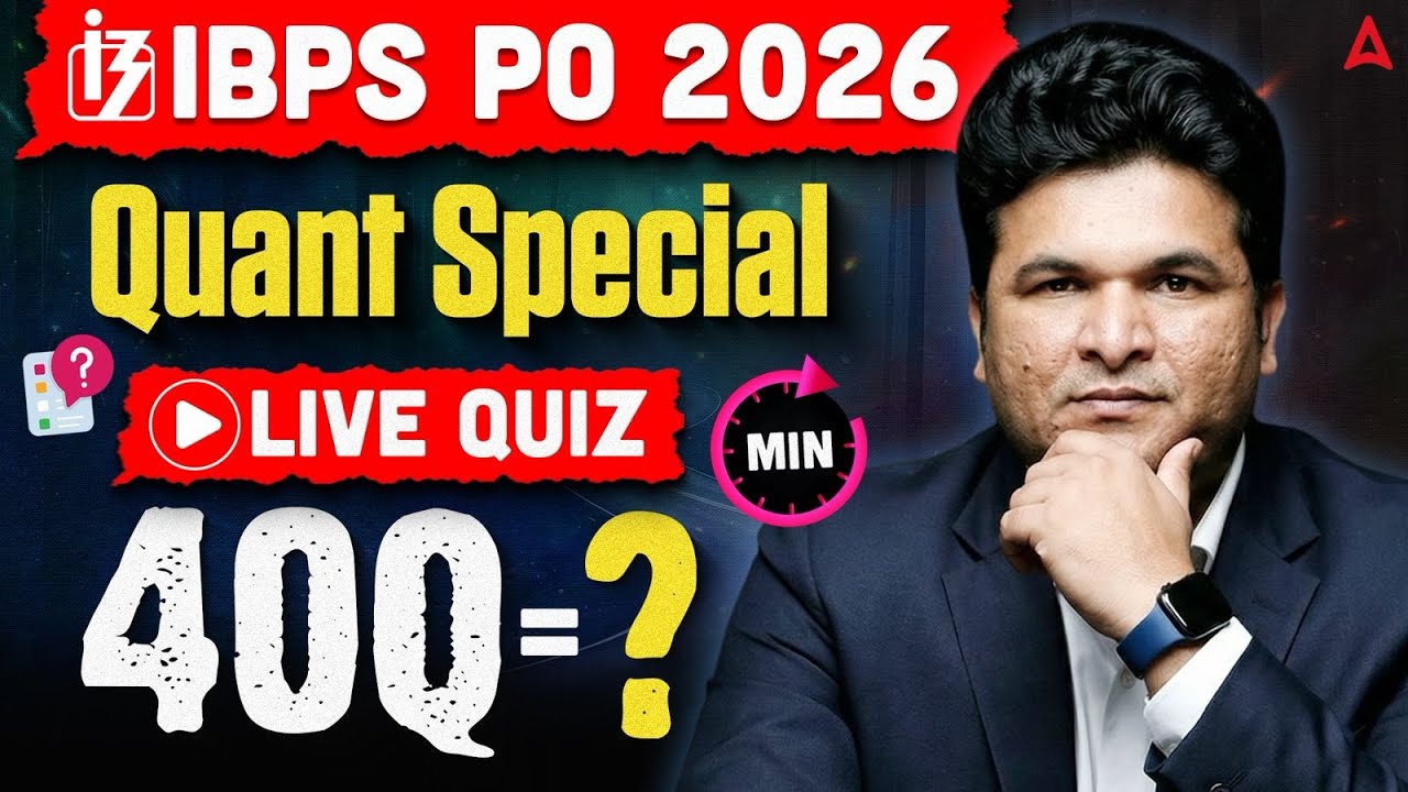 IBPS PO Quant 2026 | Quant Special Live Quiz & Speed Test | By Shantanu Sir