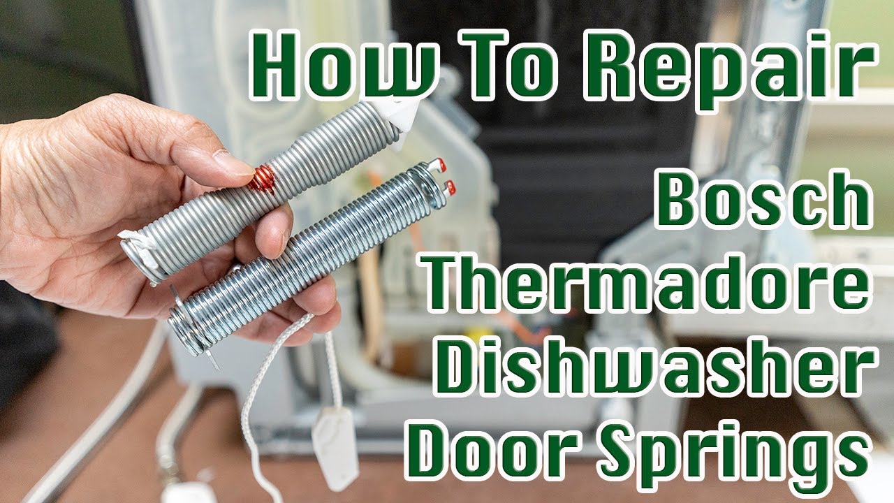 How To Replace Thermadore / Bosch Dishwasher Door Spring Cable 00754866 | Easy DIY