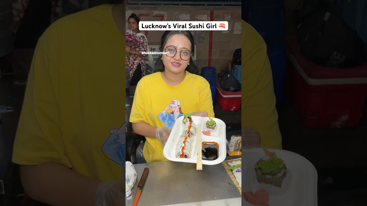 Lucknow&rsquo;s Viral Sushi Girl #youtubeshortsindia #ytshortsindia #streetfood #streetfoodindia