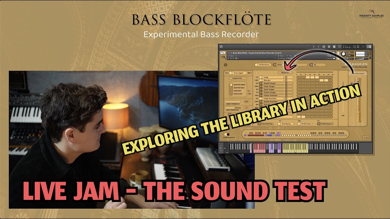 Bass Blockflote - Live Sound Test - Experimental Bass Recorder for Kontakt